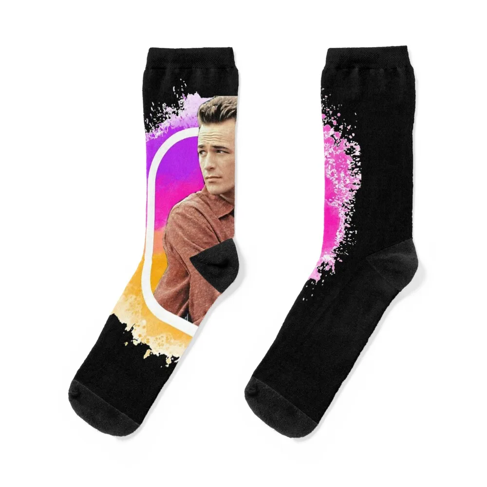 Vintage Luke Perry Christmas Socks designer socks gym socks golf Woman Socks Men's