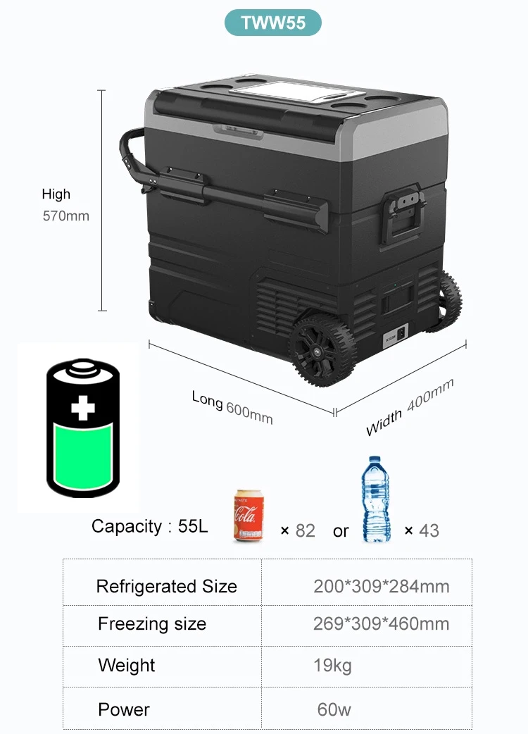 36/50/60L Alpicool Car Refrigerator DC12V Compressor Portable Freezer  Fridge Quick Refrigeration Travel Outdoor Picnic Cooler