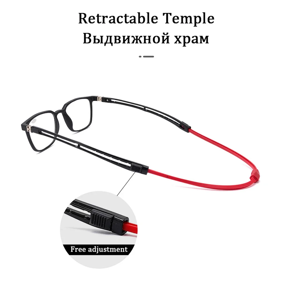 NONOR Reading Glasses Women Men Magnetic Hanging Neck Magnifier Adjustable TR Glasses Presbyopia Eyeglasses Men Reading Eyewear