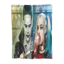 Couverture de flanelle à motif de clown et loli, portable, pour la maison et le bureau 