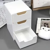 1pcs Three-Compartment Drawer Storage Box – Multi-Functional, Stackable, for Office Supplies, Jewelry, Cosmetics 5