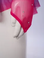 Robe de danse lyrique pour filles, Costume de gymnastique, danse rythmique, couleur contrastée, asymétrique, fendue, strass, justaucorps 5