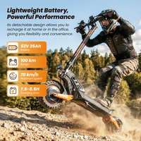 Trottinette électrique tout-terrain iScooter W12 11 pouces, double motorisation, 3000W, 25Ah, autonomie maximale 100 km, vitesse maximale 70 km/h, pliable. 4
