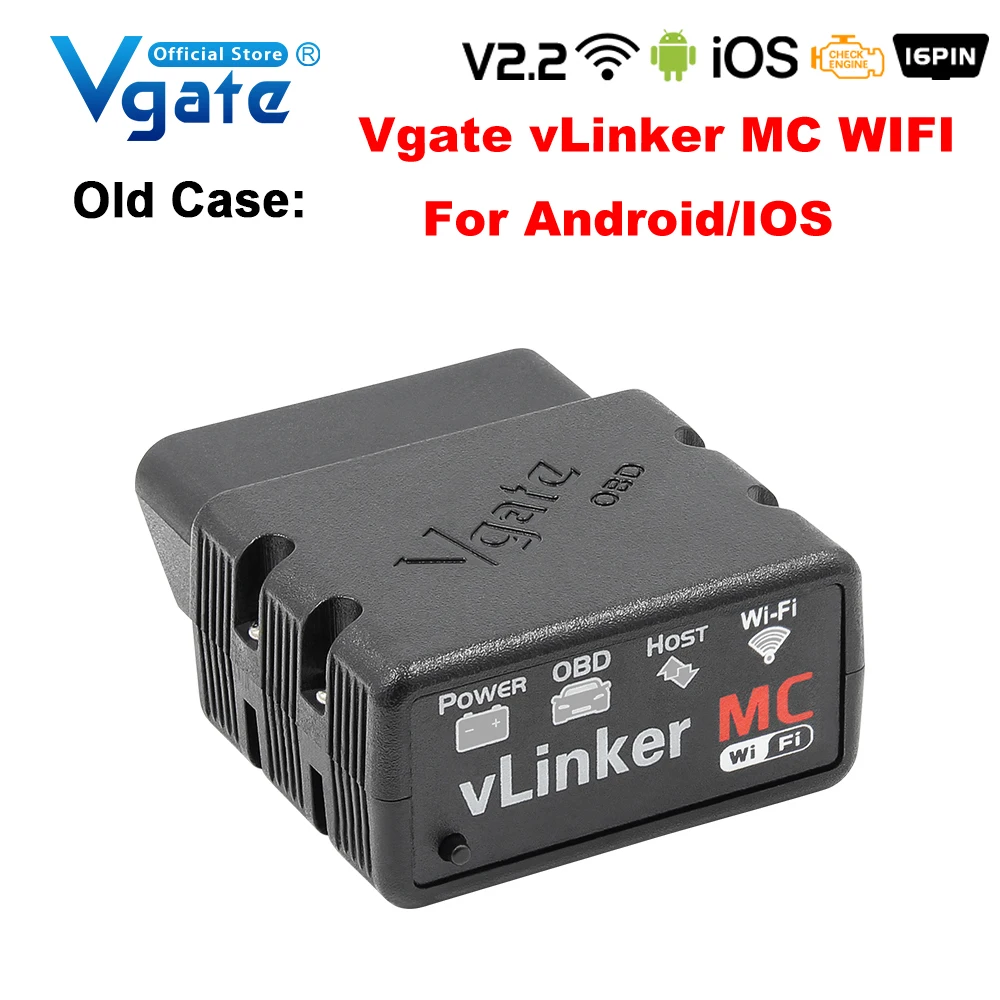 Vgate vLinker MC+ ELM327 V2.2 OBD 2 OBD2 Scanner WIFI BimmerCode FORScan Bluetooth-Compatible for IOS PK OBDLINK ELM 327 V 1 5 small car inspection equipment Code Readers & Scanning Tools