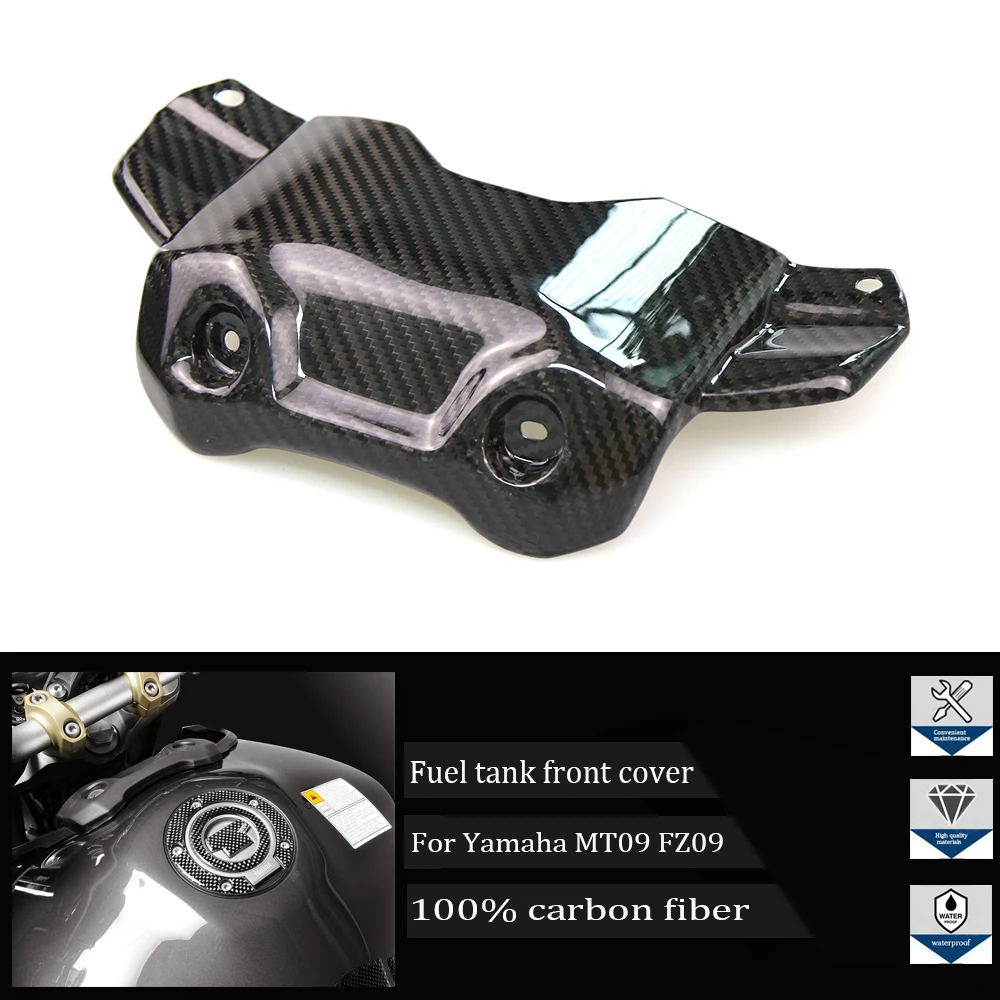 

Suitable for Yamaha MT09 MT-09 FZ09 FZ-09 100% 2013-2019 Motorcycle 3K Carbon Fiber Fuel Tank Protective Cover Front Cover