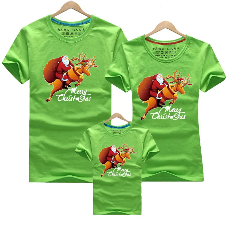 Ropa navideña a juego para toda la familia, camiseta para adultos y niños, mameluco para bebé, ropa para padre, madre y yo, tops, disfraz de Año Nuevo