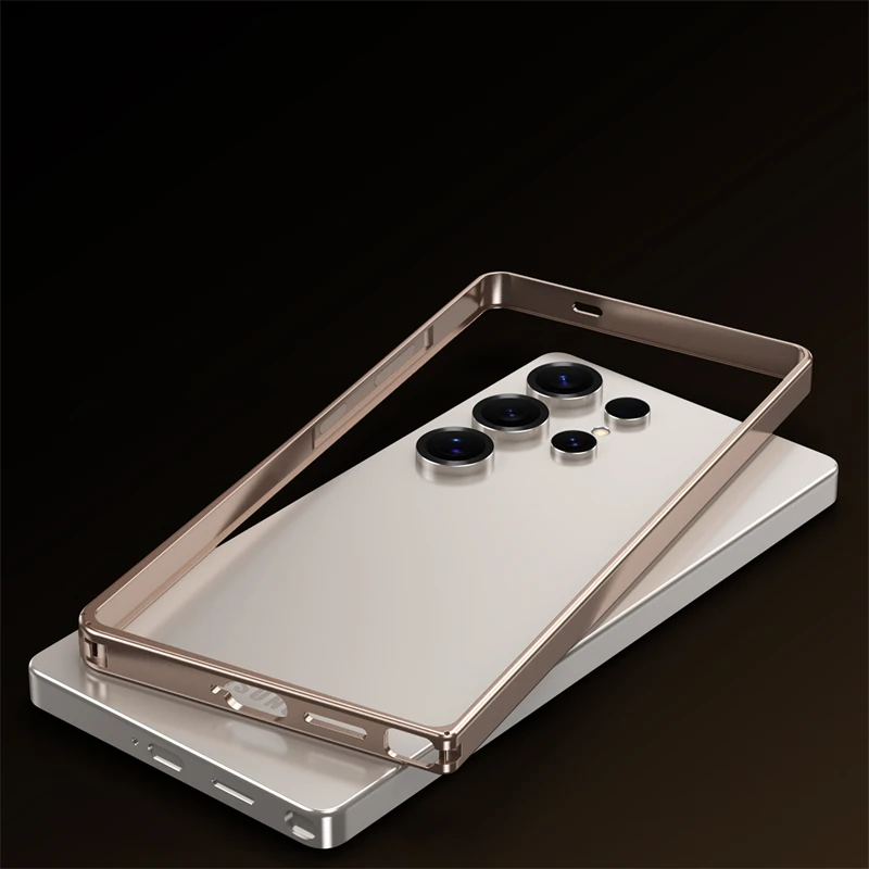 Coque pare-chocs avec cadre en alliage d'aluminium, étui en métal pour Samsung Galaxy S23 S25 Ultra S24 Plus S25Ultra S24Ultra S25 + S24 + S 25