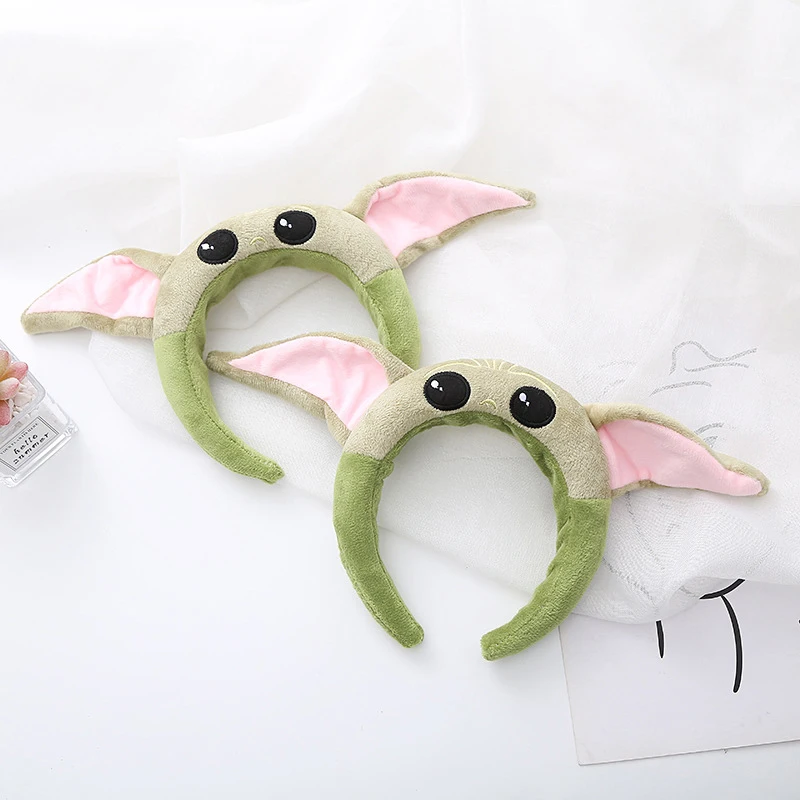 Disney Master Yoda Ears Hairband Women Plush Soft Mickey Mouse Headband Girl Cute Grogu Headwear Accessori Per Capelli Kid Party Gift