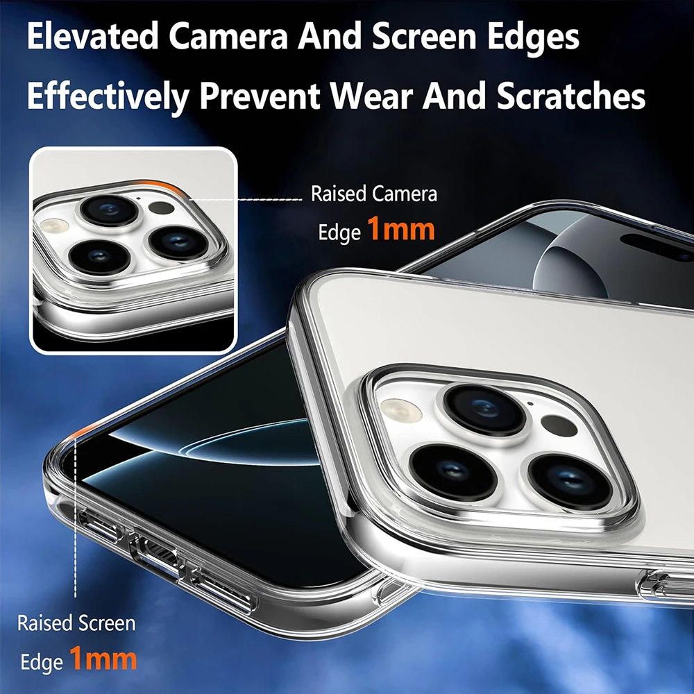 Premium Ultra-Thin Shockproof Silicone Soft Case – Transparent Back Cover