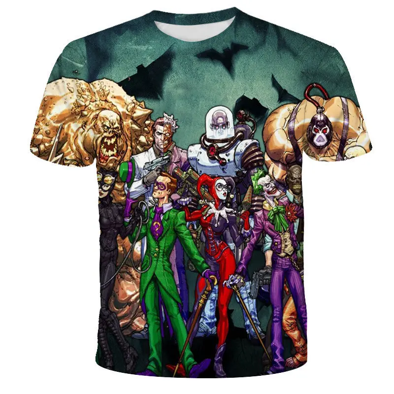 Летняя Мужская Футболка С Короткими Рукавами И 3d Принтом Клоуна ...