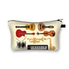 Musical Instrument Printing Cosmetic Bag Women Jazz Rock Makeup Bags Reusable Toiletry Bag Music Notes for Travel Cosmetic Case 3