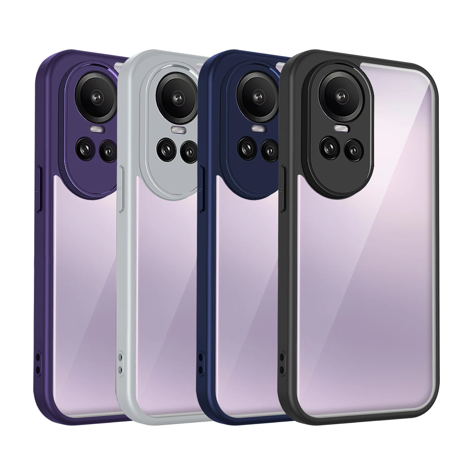 Air Cushion Shockproof Silicone Bumper Clear Matte Back Phone Case