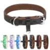 1 Piece Leather Dog Collars Adjustable Pet Dog Collars Neck Strap Soft Pet Dogs Small Medium Large Dogs Training Pet Accessories 1
