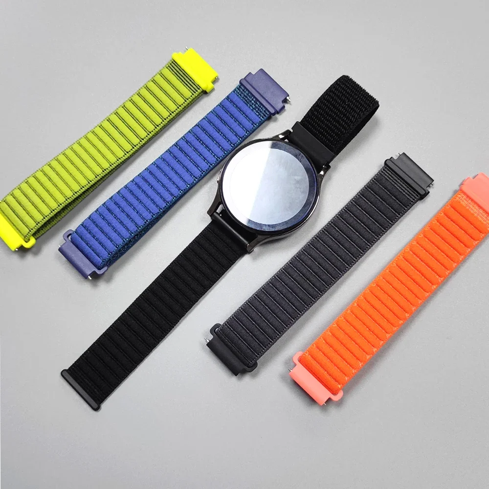 Nylon Loop Sports Watch Band Bracelet, Adjustable 20mm/22mm Strap