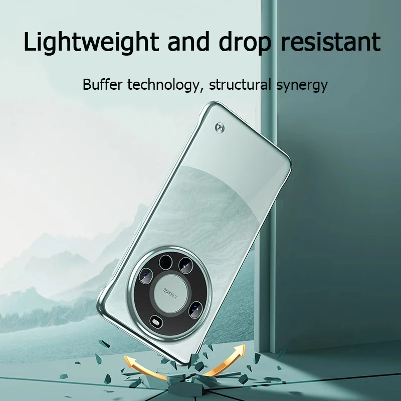 Slim Clear Plating Frameless Shockproof Case - Durable Hard Protective Cover