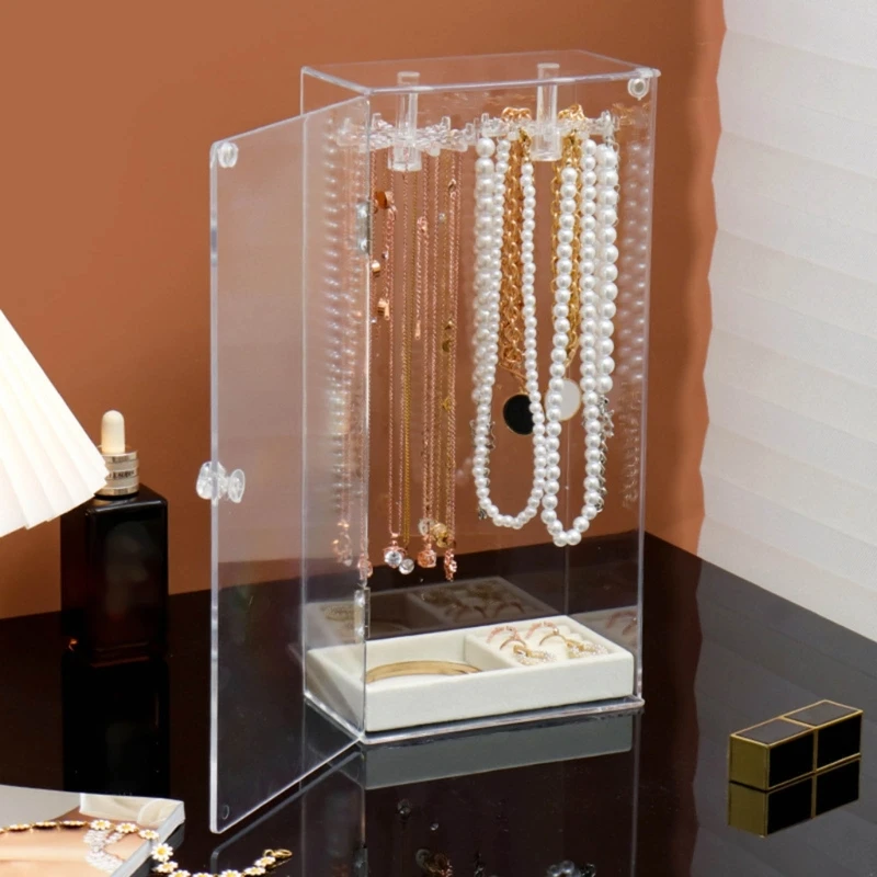 Jewelry Display Stand Necklace Bracelet Holder Dustproof Jewelry Storage Rack DropShip