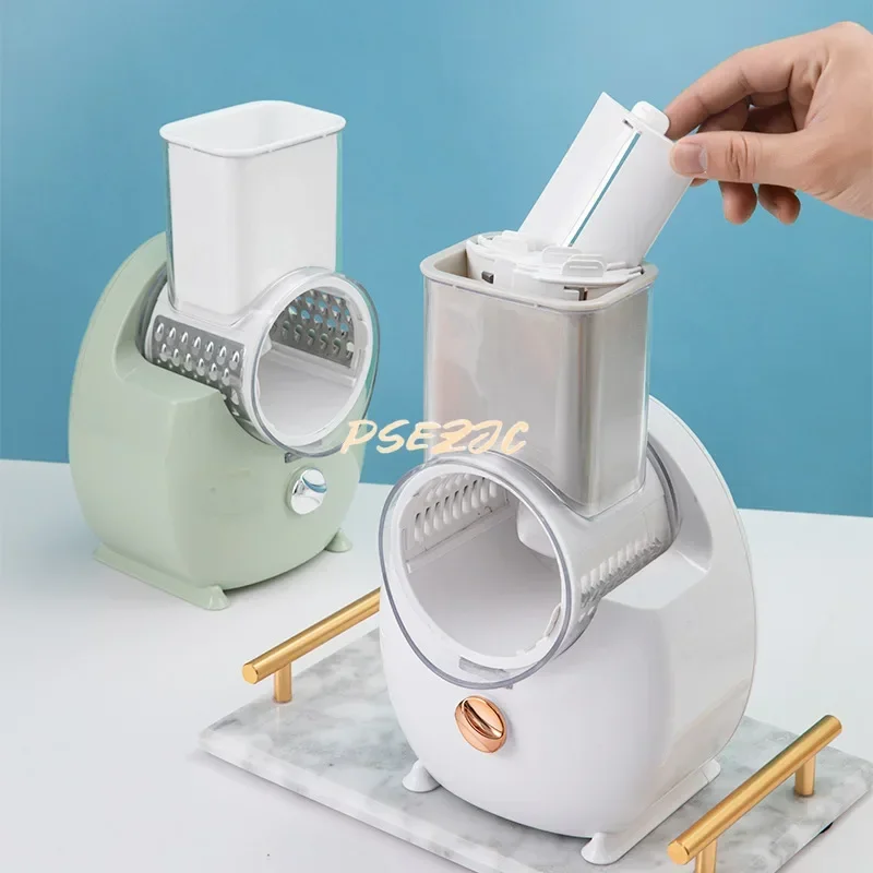Portable Drum Electric Multifunctional Vegetable Cutter for Household Kitchens Potato and Vegetable Cutting Strip Machine