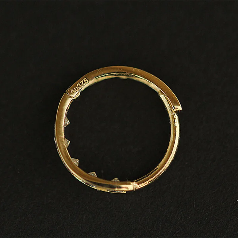 GOLDtutu Real 9K Gold Hoop Earrings for Women, Circle Jewelry, Minimalism, New Moissanite, 2024, kj326 3