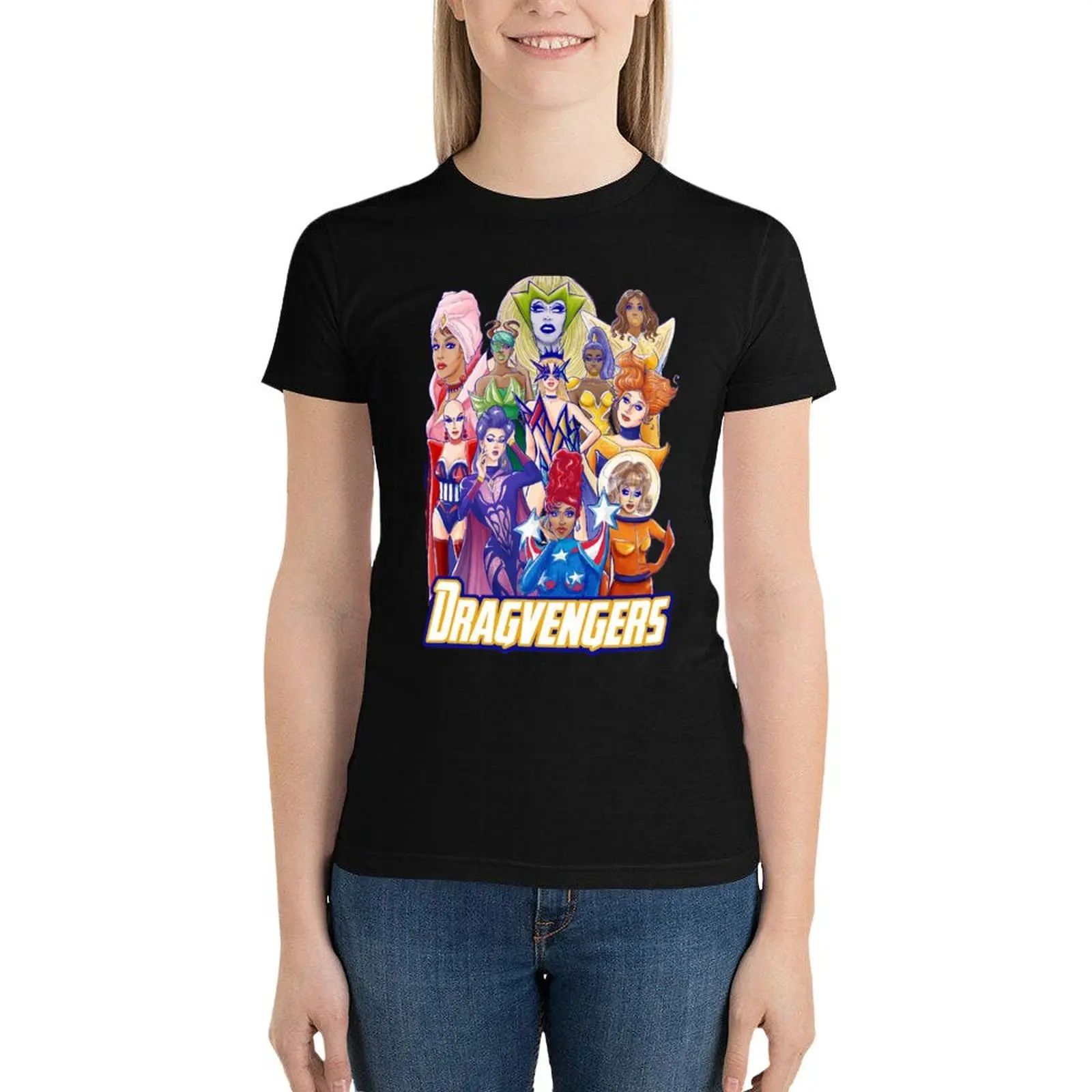 

RuPaul's Dragvengers: All winners T-Shirt female tees Blouse black t-shirts for Women
