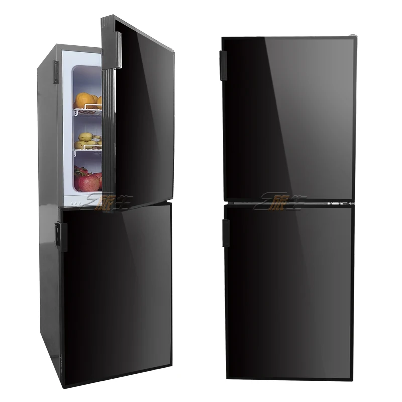 

RV refrigerator 12/24V car specific refrigerator with lock buckle interchangeable panel RV refrigerator