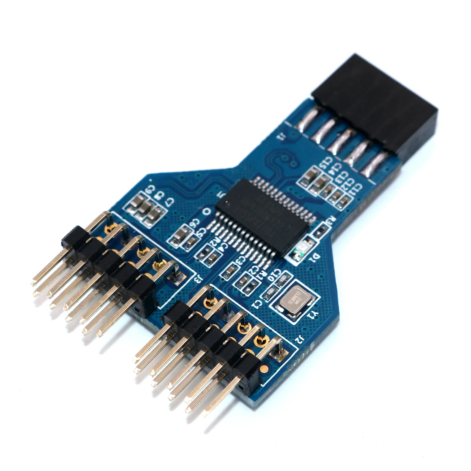 

USB 9-контактный разъем для материнской платы, сплиттер для интерфейса от 1 до 2, Удлинительный кабель, адаптер 9-контактного стандарта USB 2,0, разъемы для RGB Bluetooth