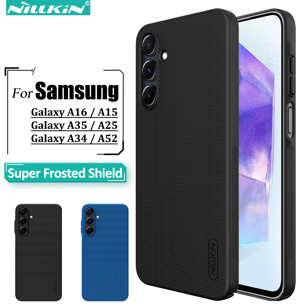 Nillkin Salient Point Phone Case for Samsung Galaxy A16 A15 A25 A35 A34 A52 A52S 5G, Frosted PC Back Slim Protective Cover