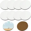 Sublimation Coaster Blanks Products Sublimation Cup Coasters MDF Cork Cup Mat For Heat Transfer Printing Crafts Projects 1