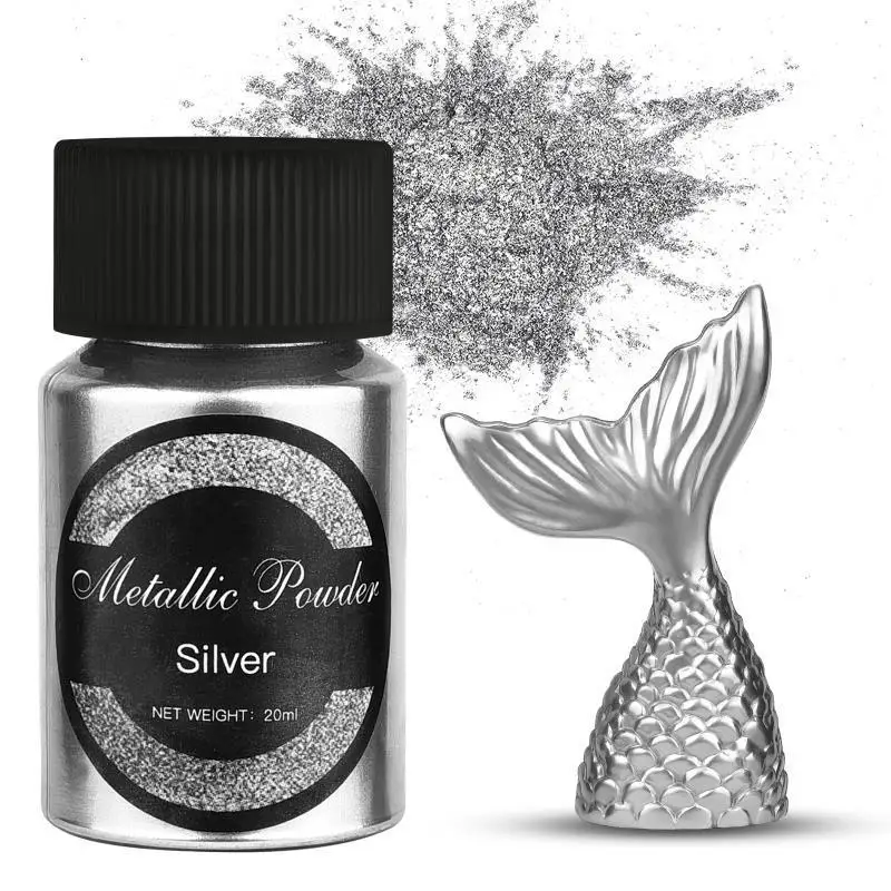 20 ml Schimmerndes Metallisches Gold-Silber Farbpigment Perlglanz-Farbstoff Perlpigment für UV-Harz Epoxidharz Farbe Schmuckherstellung – Detail 6