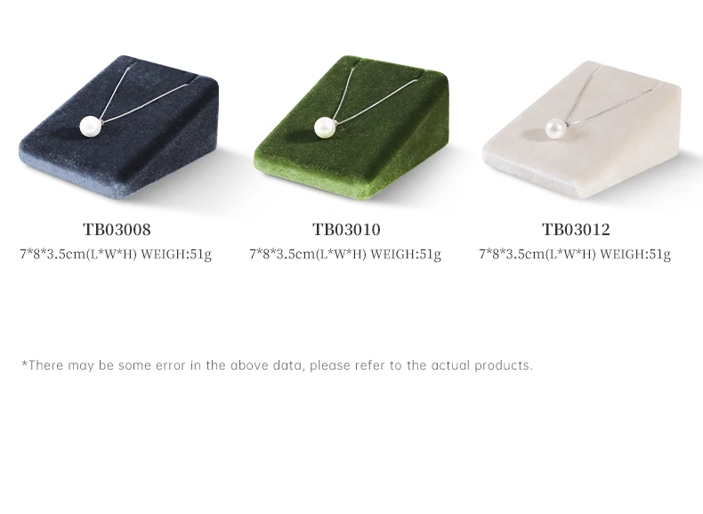 Yinbeini Velvet Pendant Necklace Display Stand Earring Stud Jewelry Display Prop Holder for Retail Showcase TB030