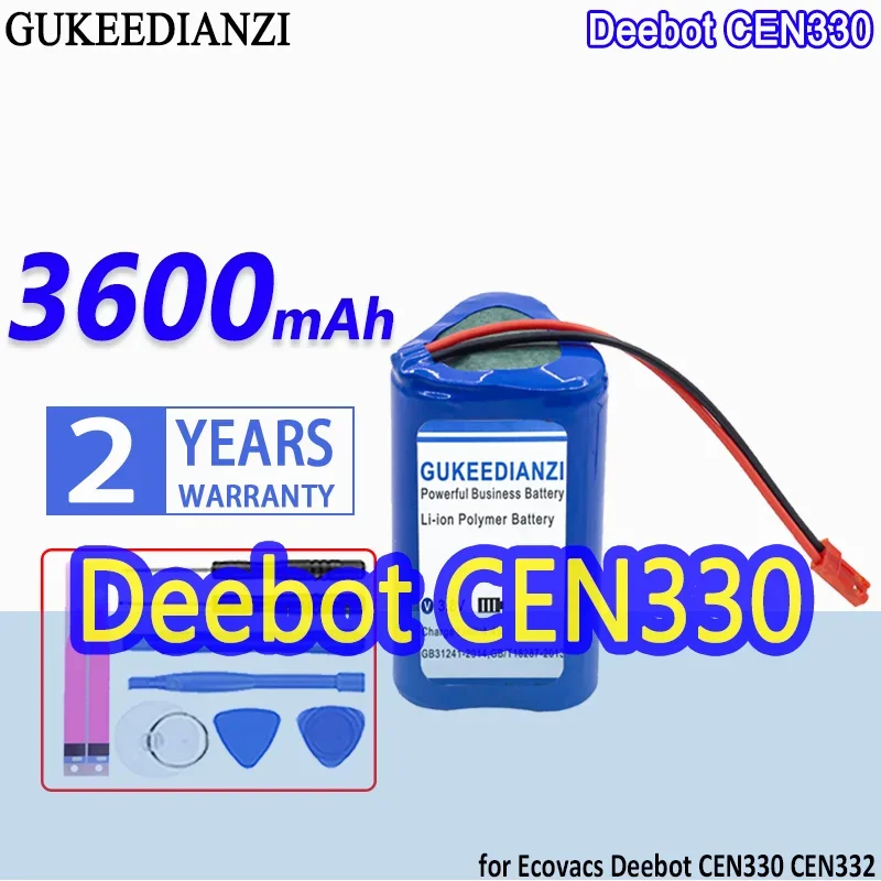 

Deebot CEN330 (SM-3P) (JST) 3600mAh High Capacity Battery For Ecovacs Deebot Deepoo CEN330 CEN332 Vacuum Robot Batteries