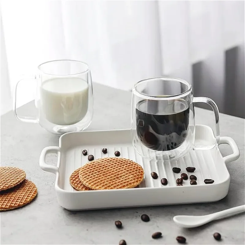 PARACITY Set Di 2 Tazzine Da Caffè Espresso A Doppia Parete Con Manico, 70,9 G, In Borosilicato, Accessori Per Espresso - 6