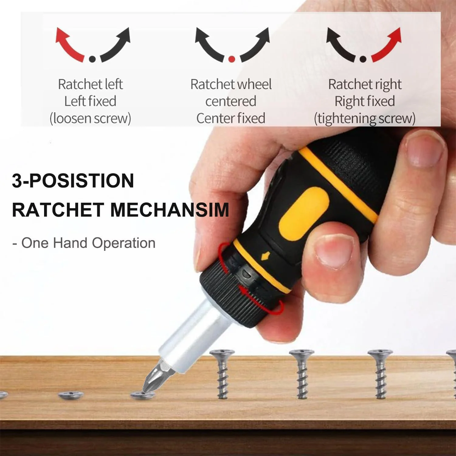 Compact 9-In-1 Versatile Ratchet Screwdriver