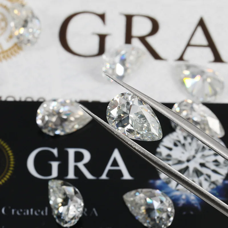 [ Pear Cut ] 0.1-30ct D Color VVS1 3EX Wholesale Pear Waterdrop Loose Moissanite Diamond GRA Stones Gemstones For Jewelry Making 4
