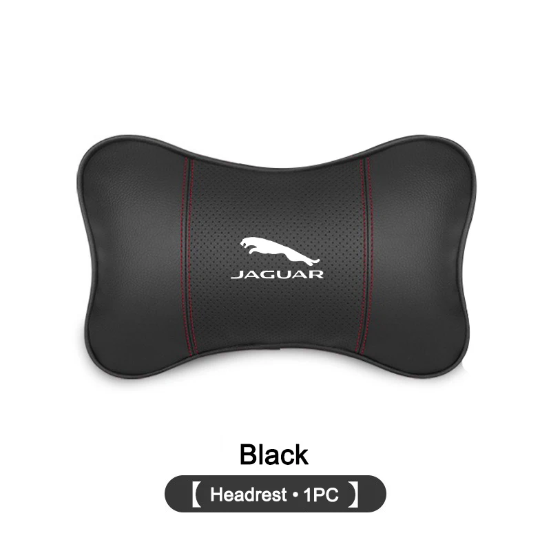 Leather Car Seat Headrest Neck Pillow for Jaguar XF XE XJ F-Type