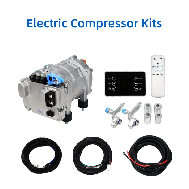 Camper Rv Truck Car Electric Air Conditioner Compressor Conversion Repair Replacement Kit 12v 650w Cooling Capacity 2200w