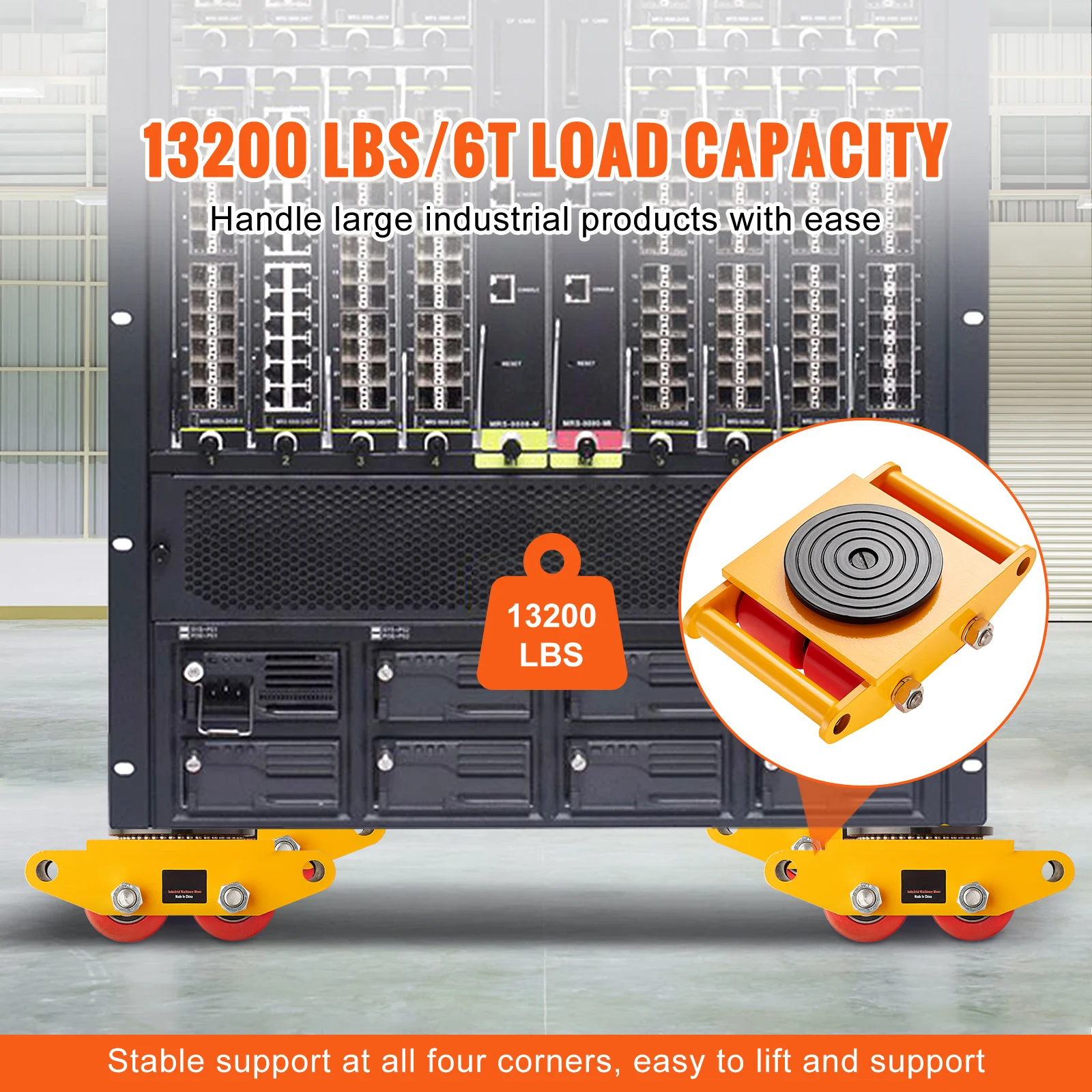Steel Industrial Machinery Mover Pallet Trolley 6T