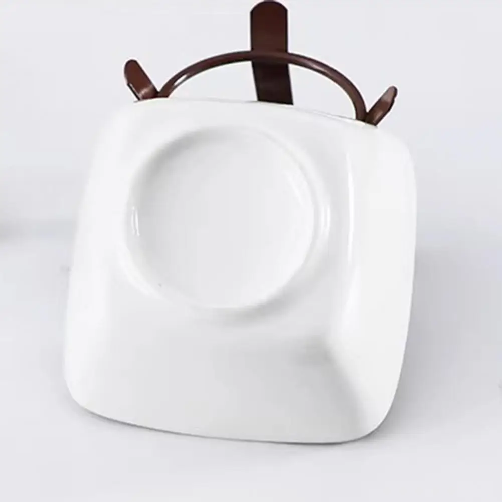 Chocolate Fondue Mugs Set with Forks 300ml Ceramic Melting Pot Set for Chocolate Cheese Butter Tealight Candle Fondue Pot