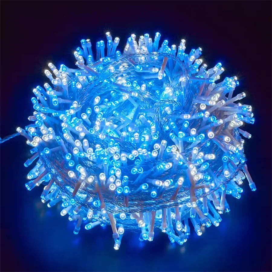 thumbnail image 1 of Guirnalda de luces navideñas para exteriores, 100 m, 200 m, 400 m, 500 m, para decoración de bodas, fiestas y árboles, 1 of 5