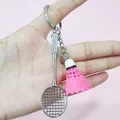 Confezione 4 Portachiavi Da Badminton – Souvenir Sportivi In Metallo – Argento E Oro – Forma Racchetta E Volano