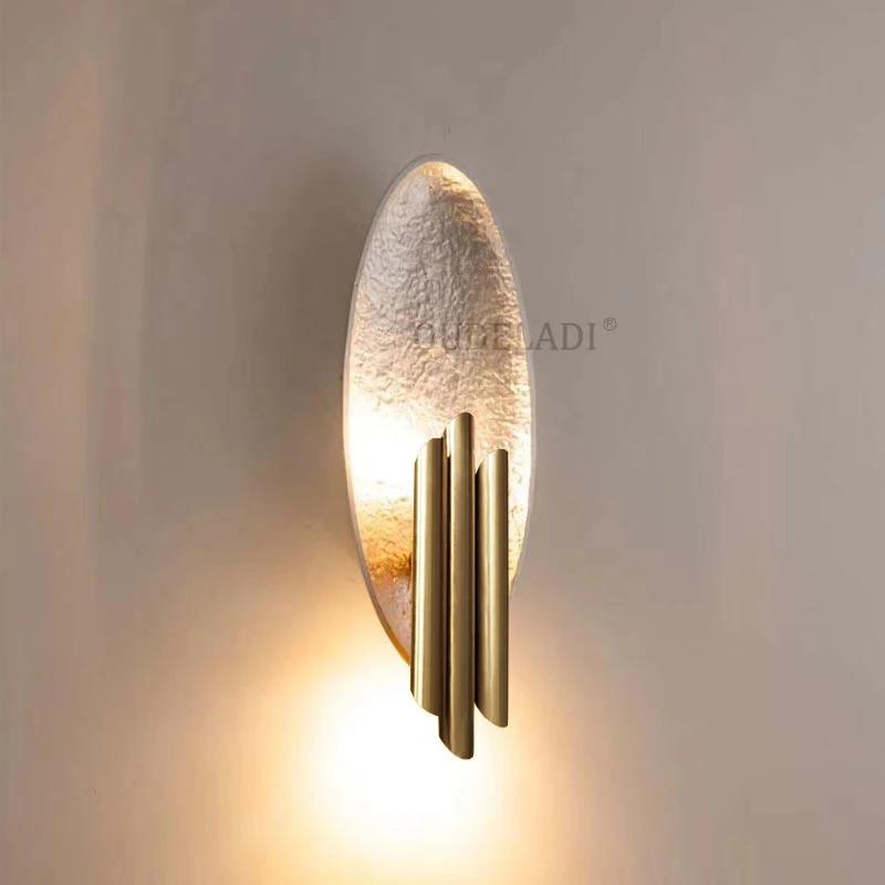 

Настенные светильники с металлической трубкой и полимерной пластиной, лампы в скандинавском стиле для дома, гостиной, бра под золото, серебро, Декор, лампы для спальни