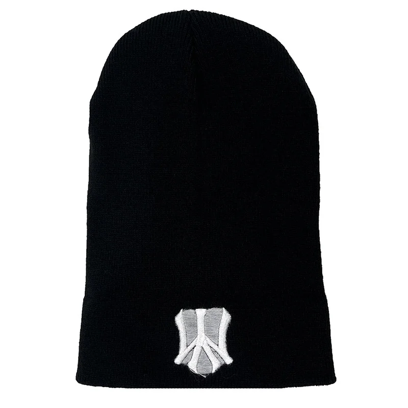 Embroidered Beanie Hats for Men Women Winter Warm Stretchable Quackity Knit Cuffed Beanie Hat Plain Kitted Hat 5