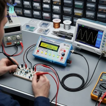 Generatore di Segnali DDS FG-150 con Contatore di Frequenza 0.1Hz - 500KHz, Modulo Sorgente di Segnale, 15 Forme d'Onda, Ciclo di Lavoro Regolabile