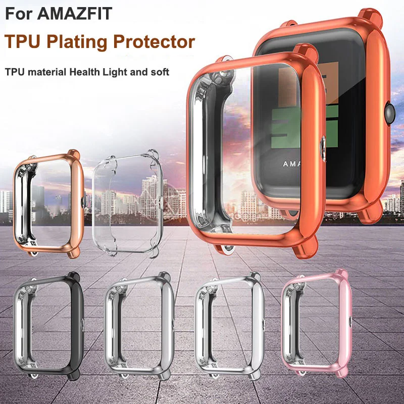 Durable TPU Smartwatch Case with Screen Protector and Bumper Cover