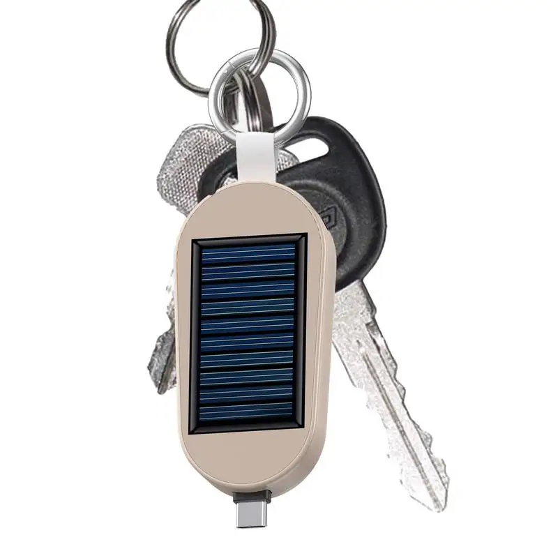 Solar Charger Pocket Solar Power Bank 3000mAh With Keychain Wireles Watch Charging Bank Portable External Battery Pack For Phone