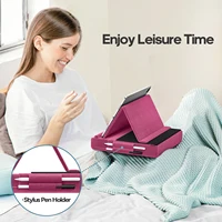 KDD Upgraded Tablet Pillow Stand Multi-Angle Viewing Ipad Holder for Lap Bed and Desk Foldable Soft Pad Dock with Stylus Mount - Image 2