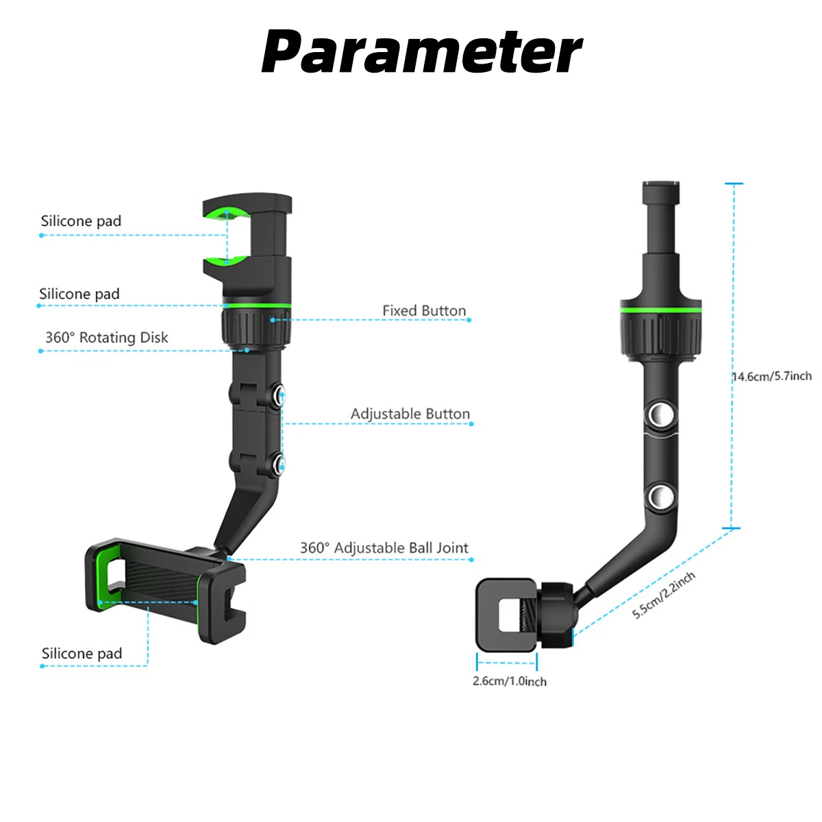 adjustable phone stand Universal Multifunctional Mobile Phone Holder Adjustable Clip GPS Bracket Rearview Mirror for Car Seat Back Car Phone Holder wooden phone stand