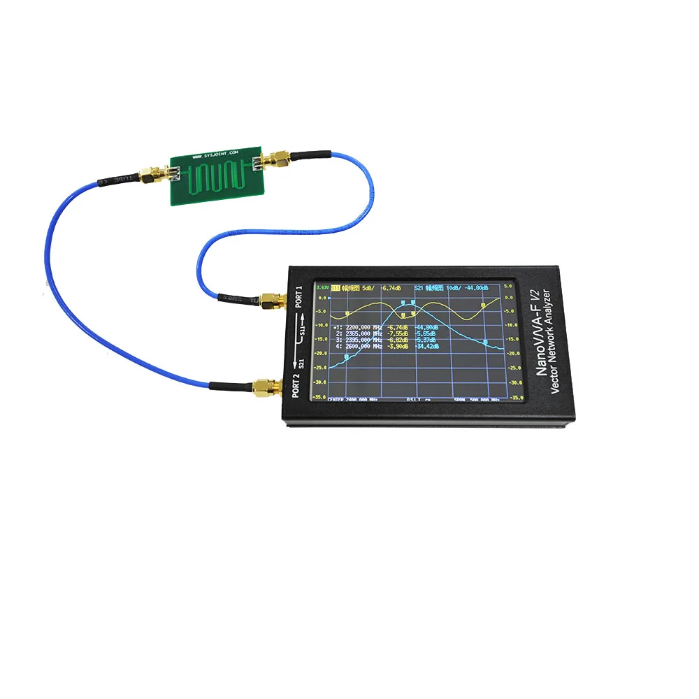 Network Cable Tester Network Tool Set NanoVNA F V2 Vector Network Analyzer 4.3-inch VNA Handheld Antenna RF Tester WIFI