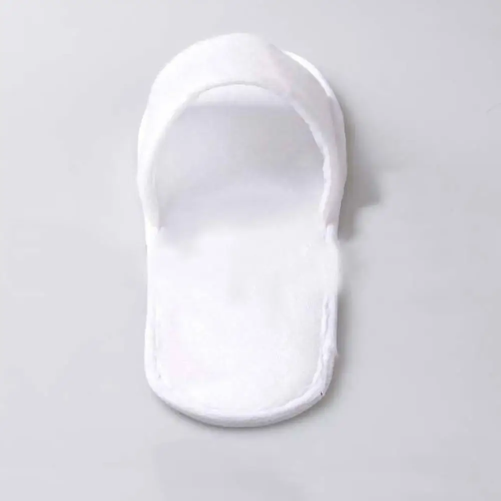20 Pairs Hotel Disposable Slippers Spa Hotel Wedding Guest Slipper Towelling Terry Soft Toe Breathable Open Shoes Disposable 4