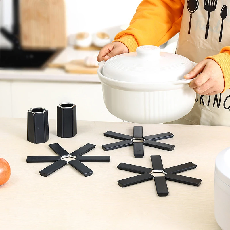 

Creative Folding Heat Insulation Table Mat Coaster Pad Placemat Non-slip Holder Pad for Pan Pot Bowl Kitchen Accessories
