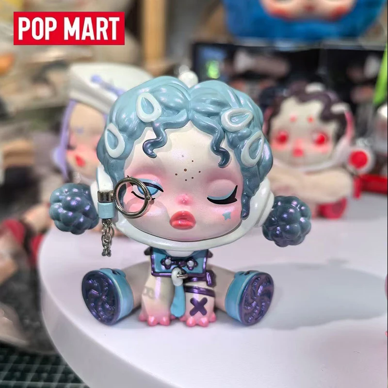 POP MART Skullpanda City of Night 시리즈 블라인드 박스 카와이 애니메이션 액션 피규어 미스터리 서프라이즈 인형 선물 컬렉션